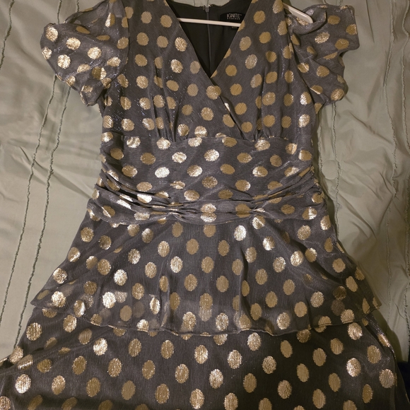 Kohl's Dresses & Skirts - Kohl's Metallic Polka Dot Mini Dress